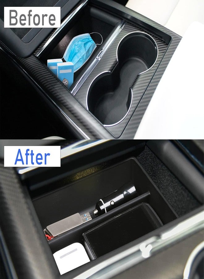 Jaronx Compatible with Tesla Model S/X Console Organizer 2021-2026, Refresh Center Console Storage for Model X/S Plaid/Long Range, Silicone Organizers Tray for Tesla X/S Accessories - Image 3